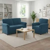 Sofa Sofos komplektas 2 vnt. Mėlyna Aksomas