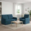 Sofa Sofos komplektas 2 vnt. Mėlyna Aksomas