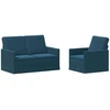 Sofa Sofos komplektas 2 vnt. Mėlyna Aksomas