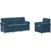 Sofa Sofos komplektas 2 vnt. Mėlyna Aksomas
