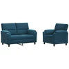 Sofa Sofos komplektas 2 vnt. Mėlyna Aksomas