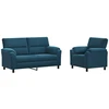 Sofa Sofos komplektas 2 vnt. Mėlyna Aksomas