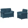 Sofa Sofos komplektas 2 vnt. Mėlyna Aksomas