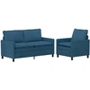 Sofa Sofos komplektas 2 vnt. Mėlyna Aksomas