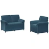 Sofa Sofos komplektas 2 vnt. Mėlyna Aksomas