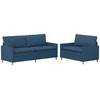 Sofa Sofos komplektas 2 vnt. Mėlyna Audinys