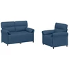 Sofa Sofos komplektas 2 vnt. Mėlyna Audinys