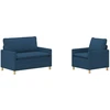 Sofa Sofos komplektas 2 vnt. Mėlyna Audinys