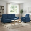 Sofa Sofos komplektas 2 vnt. Mėlyna Audinys