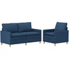 Sofa Sofos komplektas 2 vnt. Mėlyna Audinys