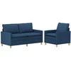 Sofa Sofos komplektas 2 vnt. Mėlyna Audinys