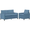 Sofa Sofos komplektas 2 vnt. Mėlyna Audinys