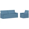 Sofa Sofos komplektas 2 vnt. Mėlyna Kordūrinis audinys