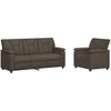 Sofa Sofos komplektas 2 vnt. Pilka Dirbtinė oda