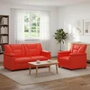 Sofa Sofos komplektas 2 vnt. Raudona Dirbtinė oda