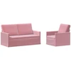 Sofa Sofos komplektas 2 vnt. Rožinė Aksomas