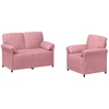 Sofa Sofos komplektas 2 vnt. Rožinė Aksomas