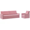 Sofa Sofos komplektas 2 vnt. Rožinė Aksomas