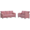 Sofa Sofos komplektas 2 vnt. Rožinė Aksomas