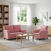 Sofa Sofos komplektas 2 vnt. Rožinė Aksomas