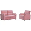 Sofa Sofos komplektas 2 vnt. Rožinė Aksomas