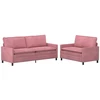 Sofa Sofos komplektas 2 vnt. Rožinė Aksomas