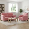 Sofa Sofos komplektas 2 vnt. 3 vietos Rožinė 174 x 85 x 93 cm