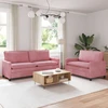 Sofa Sofos komplektas 2 vnt. Rožinė Aksomas