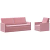 Sofa Sofos komplektas 2 vnt. Rožinė Aksomas