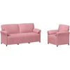 Sofa Sofos komplektas 2 vnt. Rožinė Aksomas
