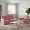 Sofa Sofos komplektas 2 vnt. Rožinė Aksomas