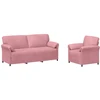 Sofa Sofos komplektas 2 vnt. Rožinė Aksomas
