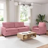 Sofa Sofos komplektas 2 vnt. Rožinė Aksomas