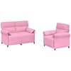 Sofa Sofos komplektas 2 vnt. Rožinė Audinys