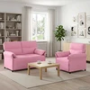 Sofa Sofos komplektas 2 vnt. Rožinė Audinys