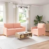 Sofa Sofos komplektas 2 vnt. Rožinė Audinys