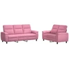 Sofa Sofos komplektas 2 vnt. Rožinė Audinys