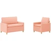 Sofa Sofos komplektas 2 vnt. Rožinė Audinys