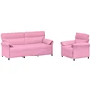 Sofa Sofos komplektas 2 vnt. Rožinė Audinys