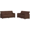 Sofa Sofos komplektas 2 vnt. Ruda Dirbtinė oda