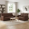 Sofa Sofos komplektas 2 vnt. Ruda Dirbtinė oda