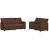 Sofa Sofos komplektas 2 vnt. Ruda Dirbtinė oda