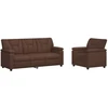 Sofa Sofos komplektas 2 vnt. Ruda Dirbtinė oda
