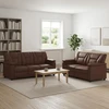 Sofa Sofos komplektas 2 vnt. Ruda Dirbtinė oda