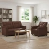 Sofa Sofos komplektas 2 vnt. Ruda Dirbtinė oda