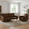 Sofa Sofos komplektas 2 vnt. Ruda Dirbtinė zomša