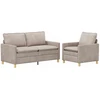 Sofa Sofos komplektas 2 vnt. Smėlio Poliesteris