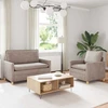 Sofa Sofos komplektas 2 vnt. Smėlio Poliesteris