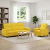 Sofa Sofos komplektas 2 vnt. Šviesi geltona Audinys