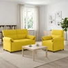 Sofa Sofos komplektas 2 vnt. Šviesi geltona Audinys